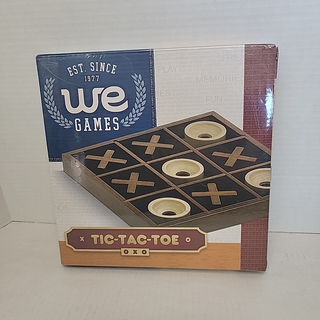 WE Games Tic Tac Toe Wooden Board Game, Patio Decor, Outdoor Games, Backyard