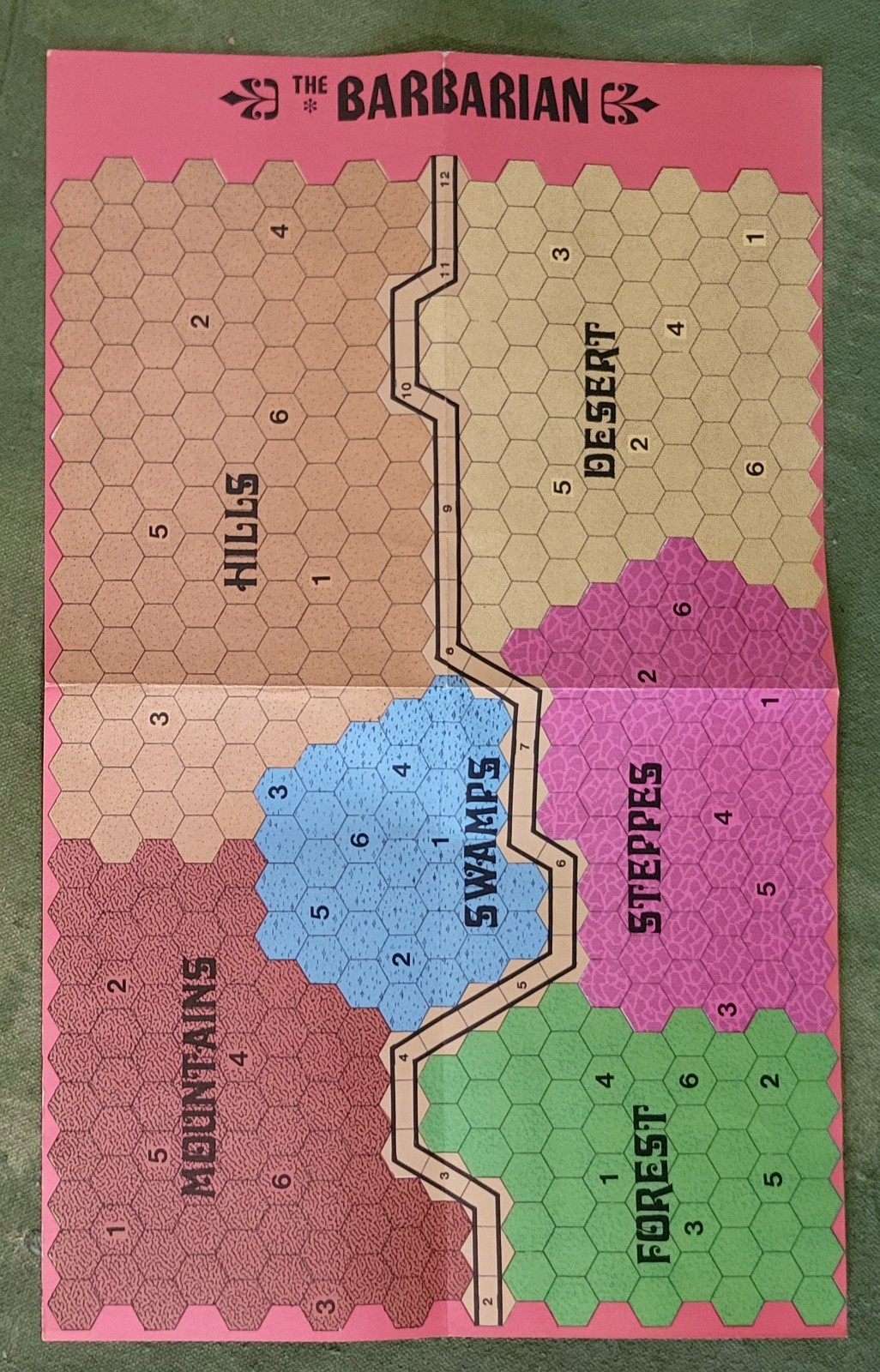 Survival/The Barbarian 1979 Task Force wargame bagged complete punched dice Good