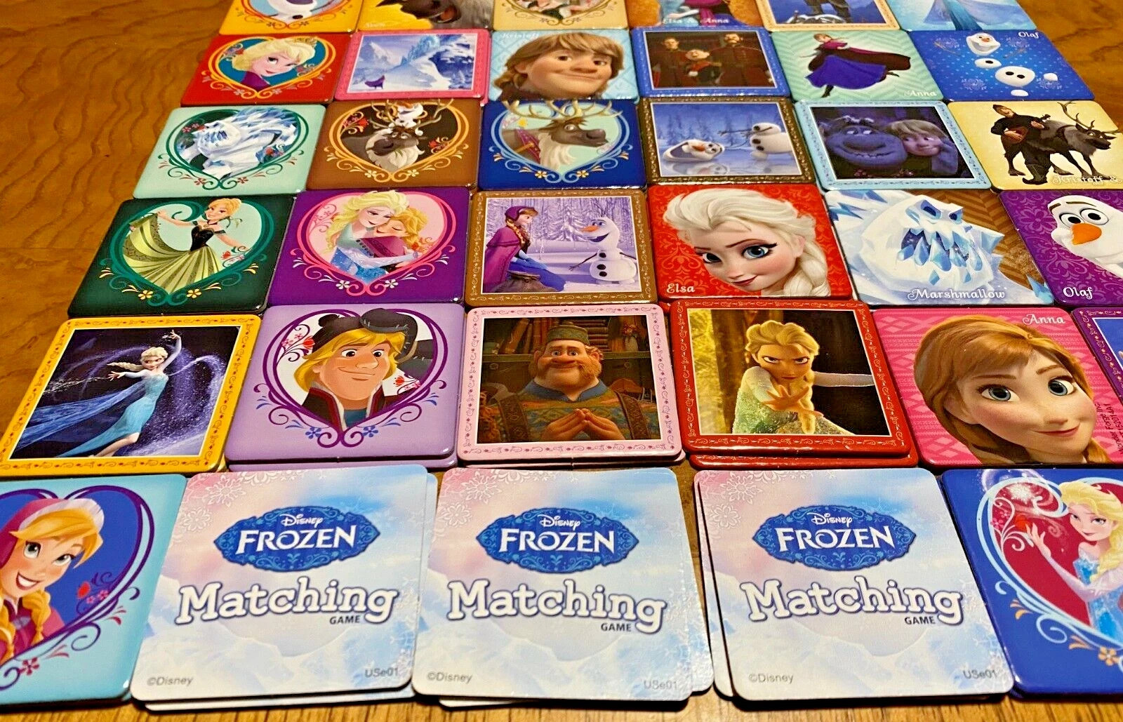 LN Disney FROZEN Anna Elsa Olaf Complete Memory Card Game Matching (NO BOX)