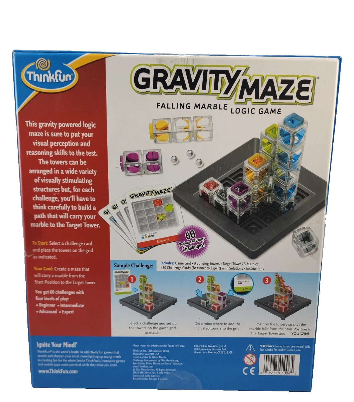 Think Fun – Gravity Maze Falling Marble Logic Game Ages 8+ New