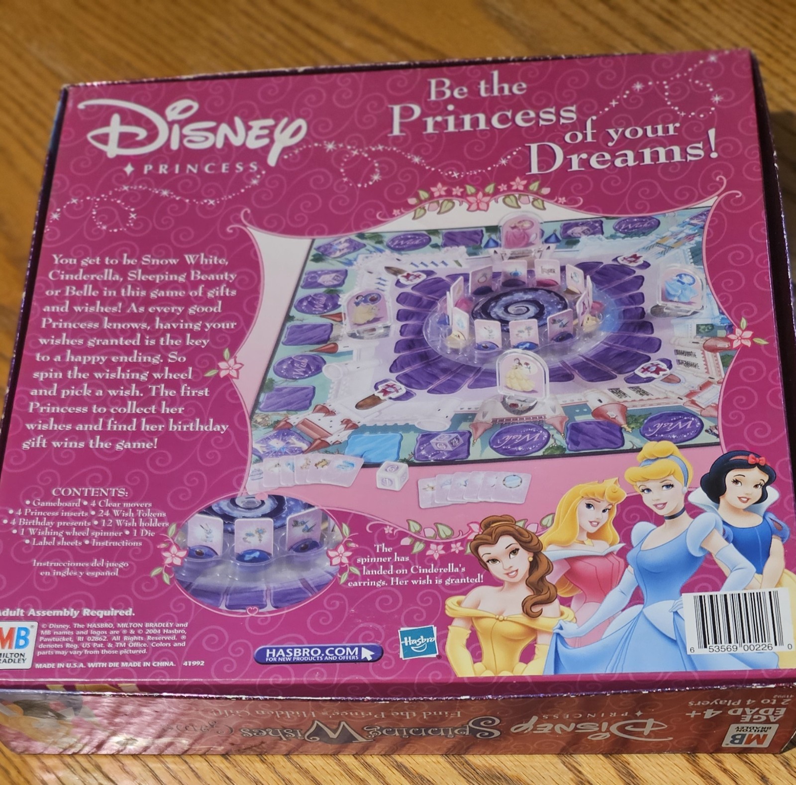 Disney Princess Spinning Wishes Game 2004 COMPLETE Good Condition