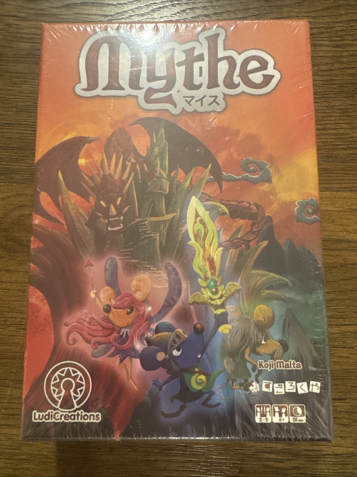 MYTHE Push Your Luck and Hand Management Board Game SEALED 2012 Ludi Creations