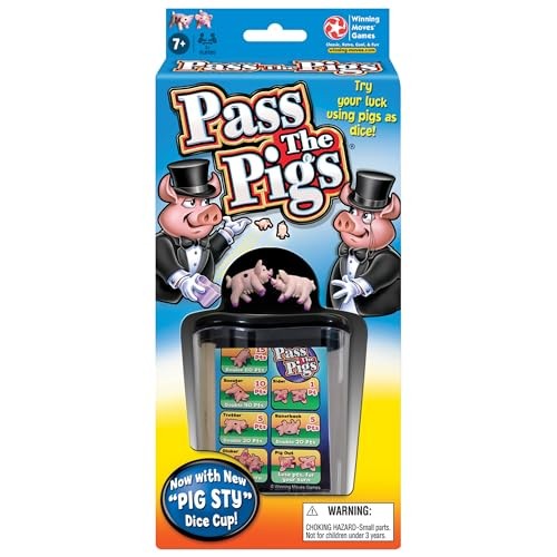 Winning Moves Pass The Pigs Games USA, a Hilarious Pig One Size, Multicolor