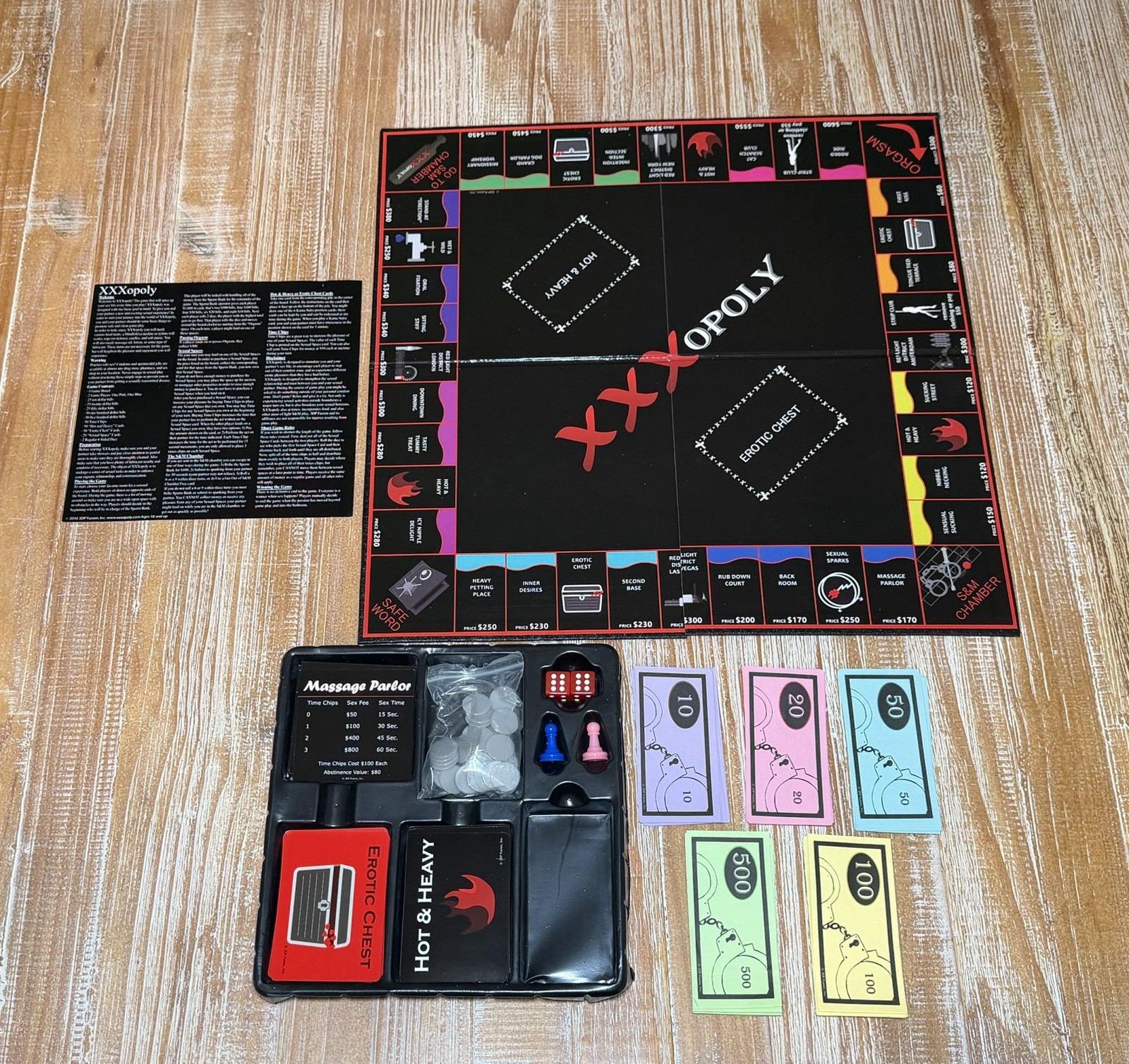 XXXopoly 3DP Fusion Erotic Adult Board Game For Ages 18+ Open Box Complete
