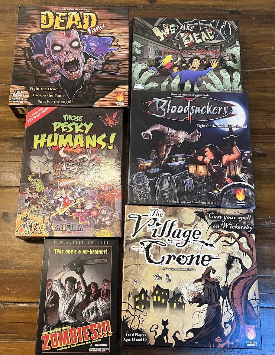 Fireside Game Co Board Game lot spooky horror themed games