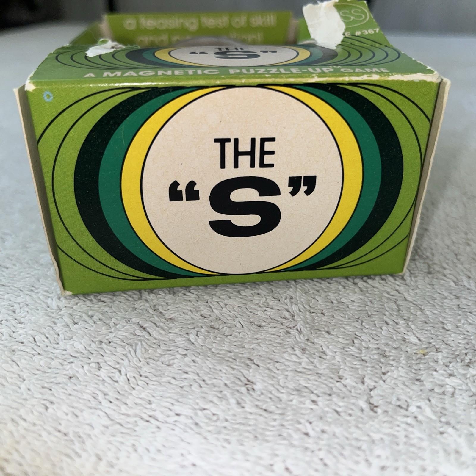 The “S” Magnetic Puzzle-Up Game #367 Puzzle Reiss Marble Vintage 1970s