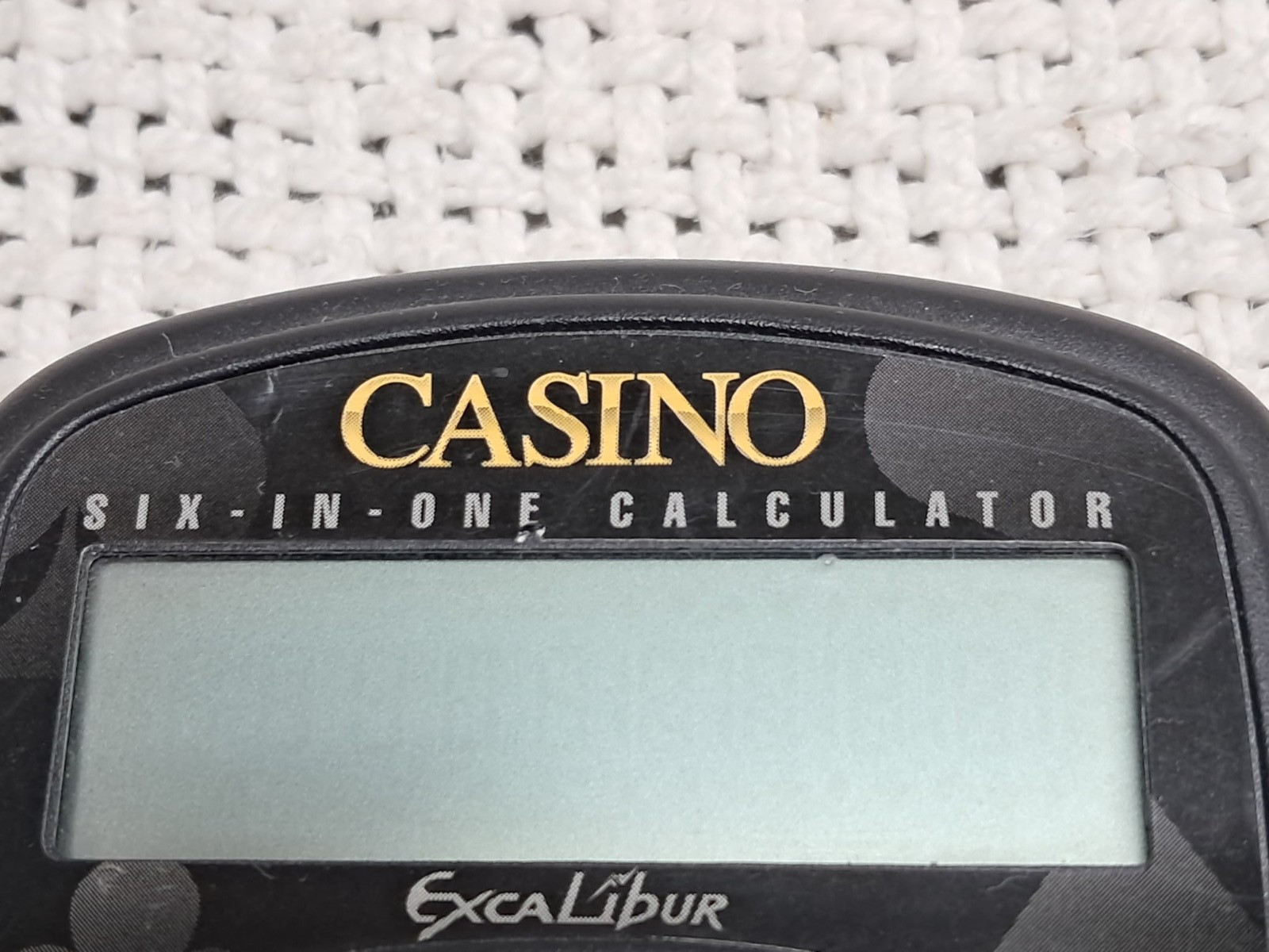 BLACK Excalibur Handheld 6-in-1 Casino Game and Calculator Tested with batteries