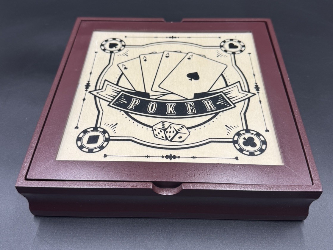 Poker Chips Cards Dice Set Game Box New Father’s Day Gift Idea