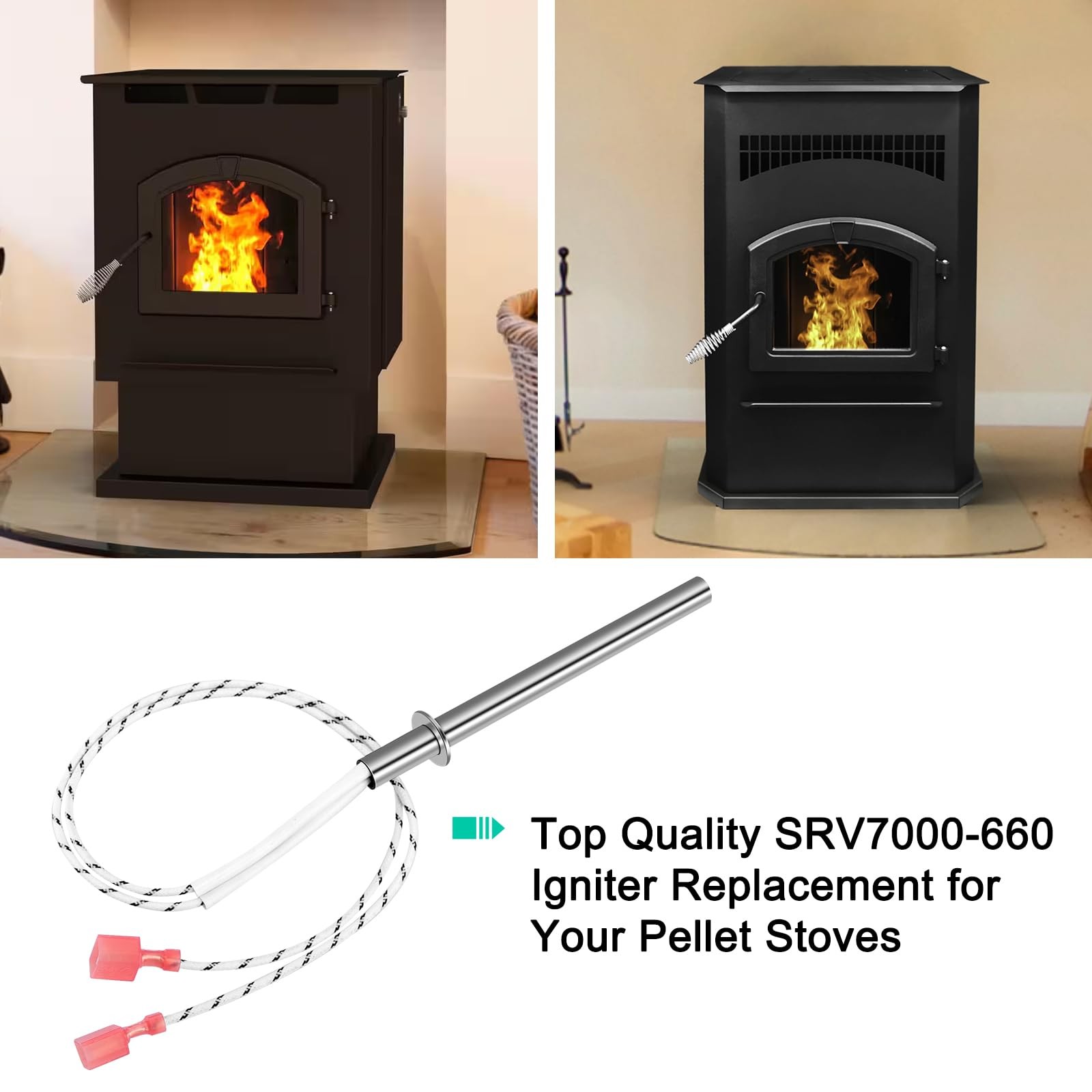 SRV7000-660-AMP Replacement Igniter Compatible with Pelpro Pellet Orange