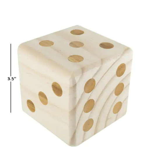 Dice Wooden Yard Giant Game Set Outdoor Lawn 3.5 Games Jumbo Big New Case Large