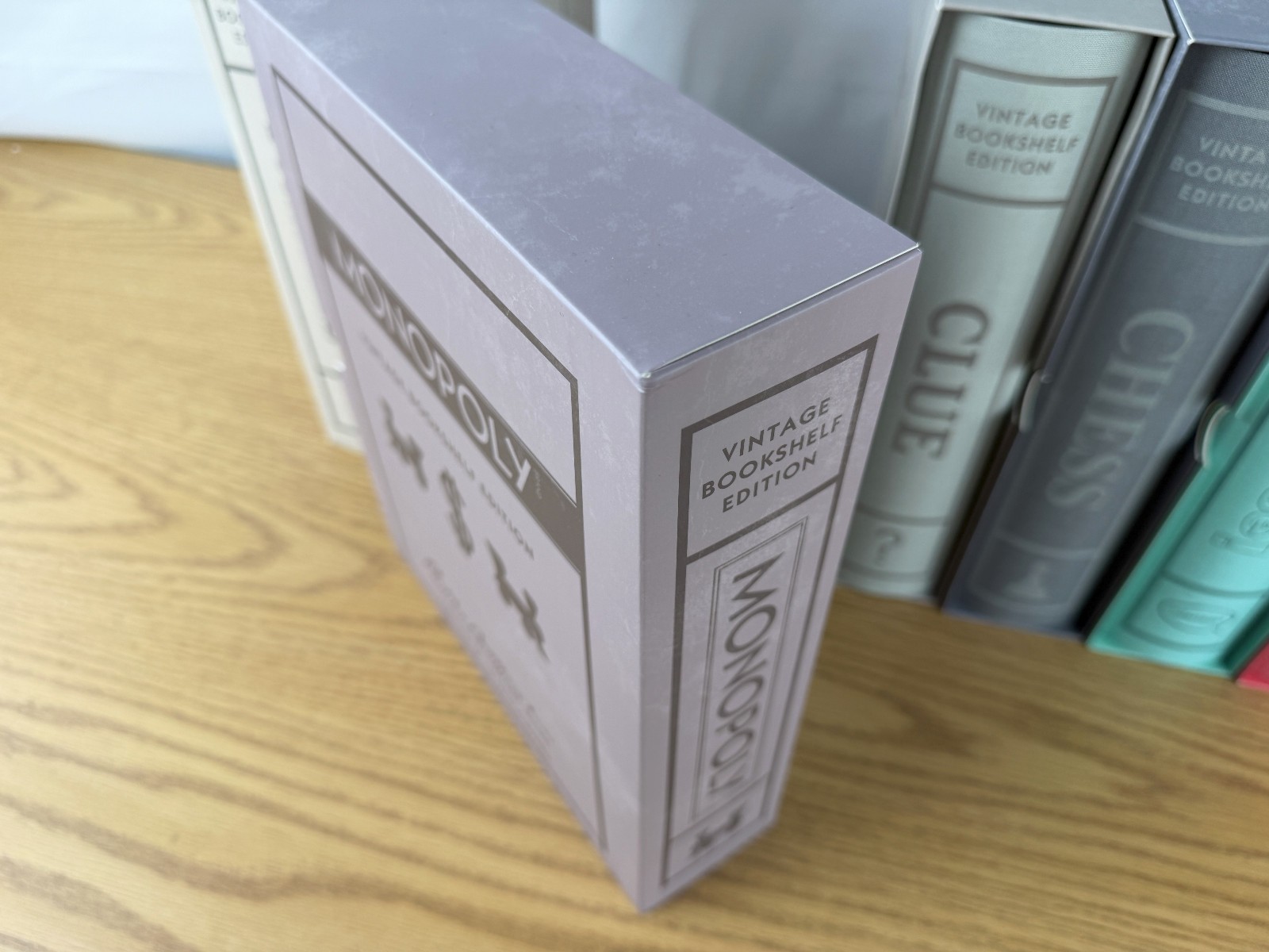 Collection of 8 Vintage Bookshelf Games Linen Book by WS Game Company Open Box