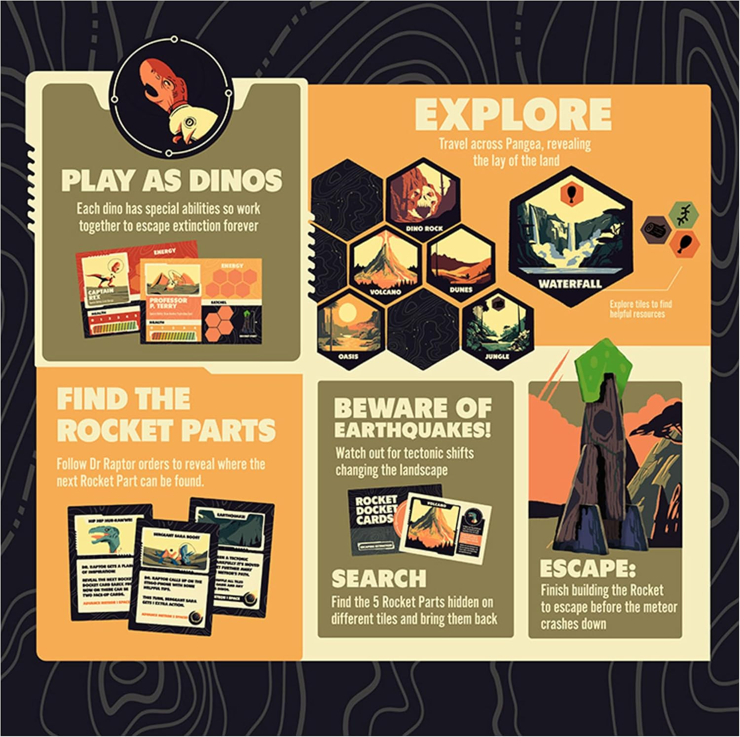 Spin Master Games, Solidroots Escaping Extinction, Cooperative Strategy Board