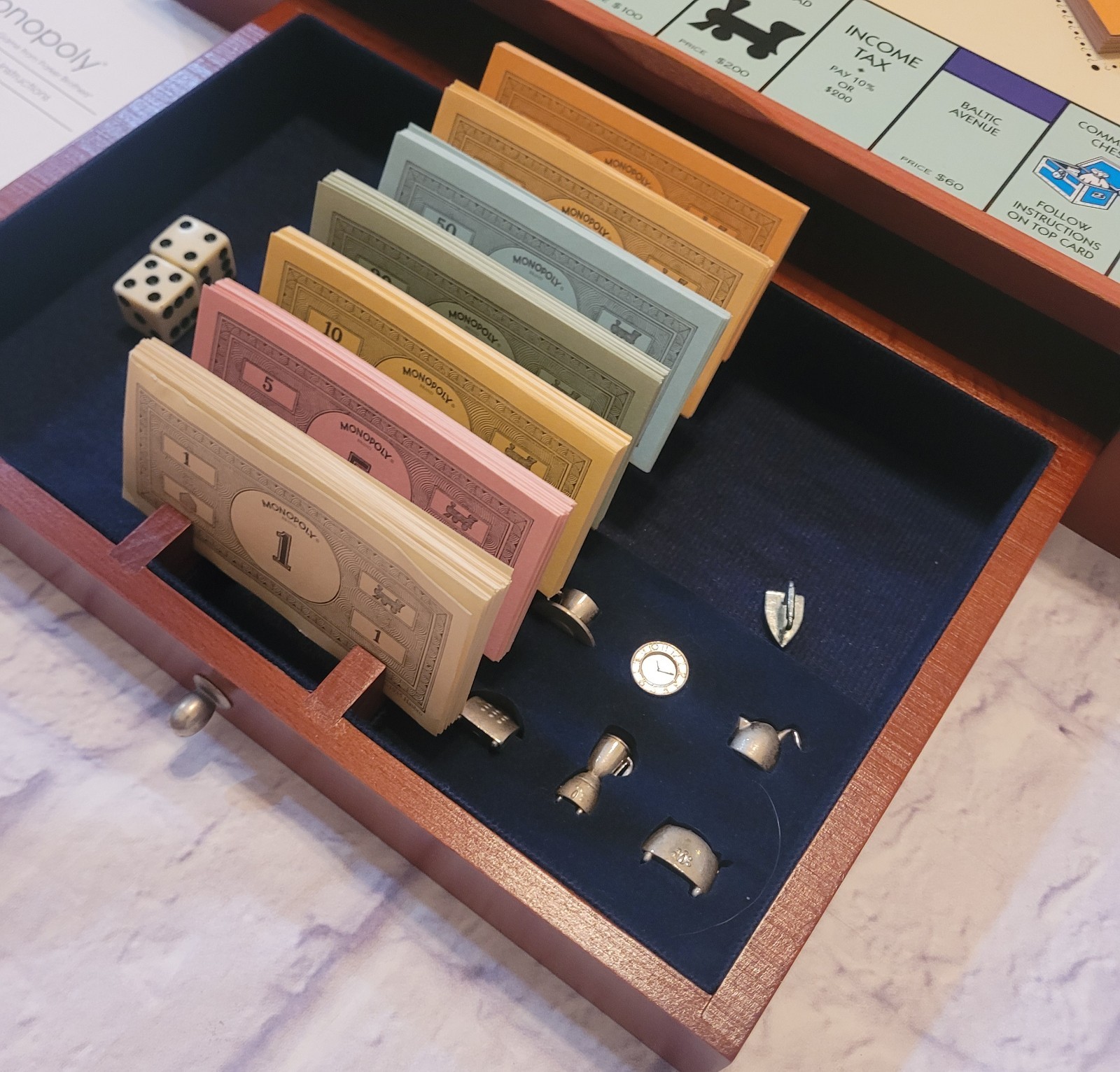 2002 Parker Brothers / Michael Graves Monopoly Board Game in Folding Wooden Case
