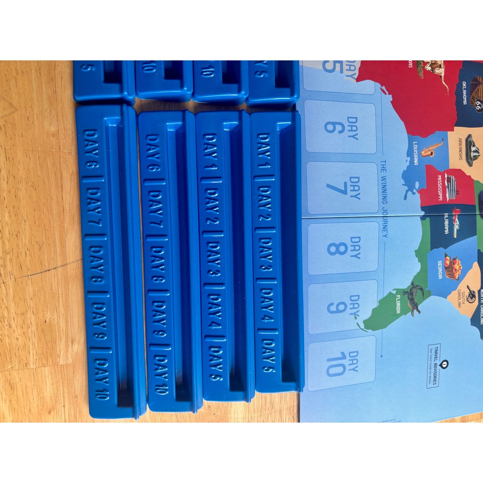 The Op 10 Days in the USA Board Game Unisex OS Blue Travel Strategy