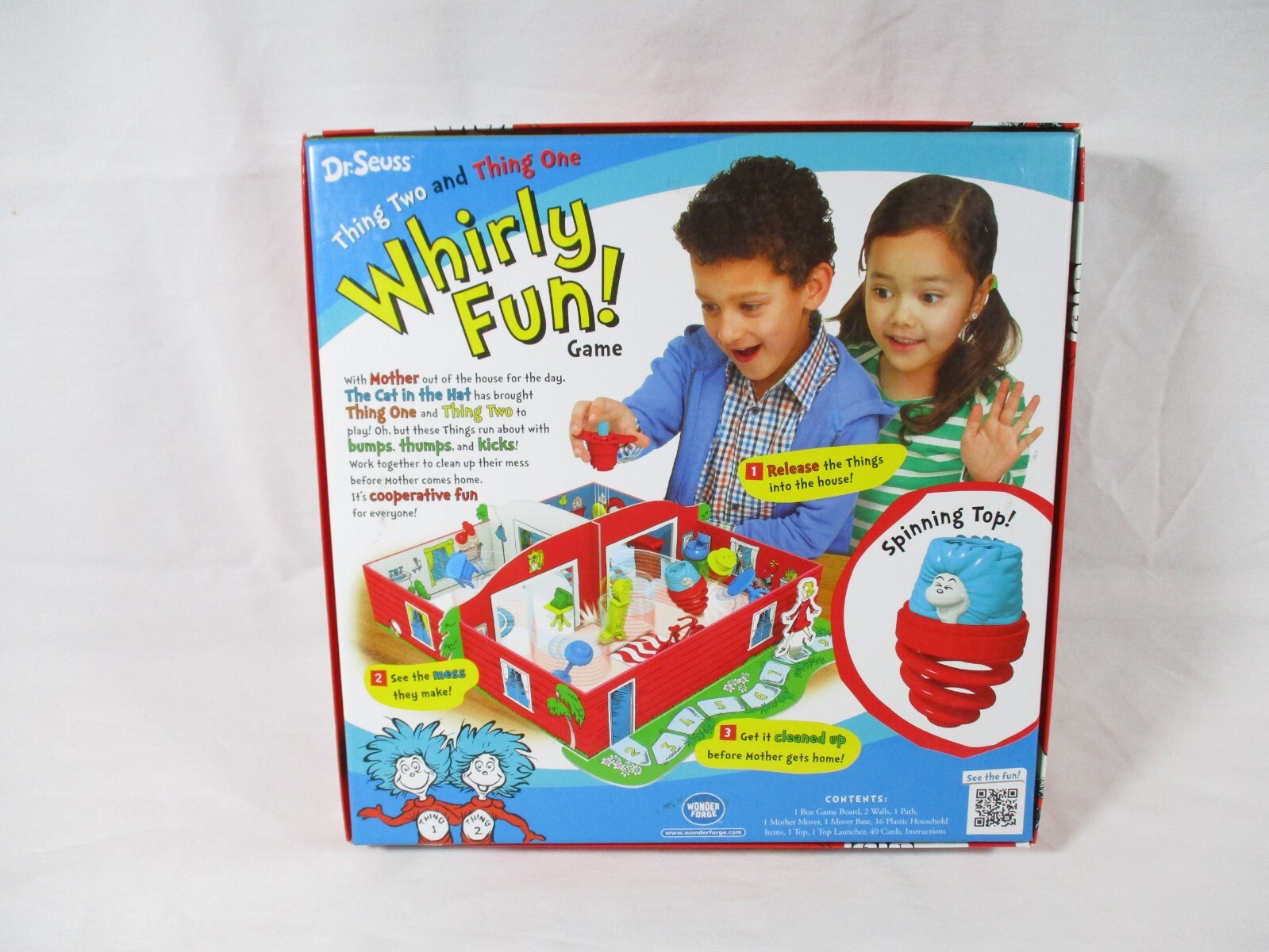 Dr. Seuss Whirly Fun Game COMPLETE Wonder Forge 2016 Cat in the Hat Some Issues