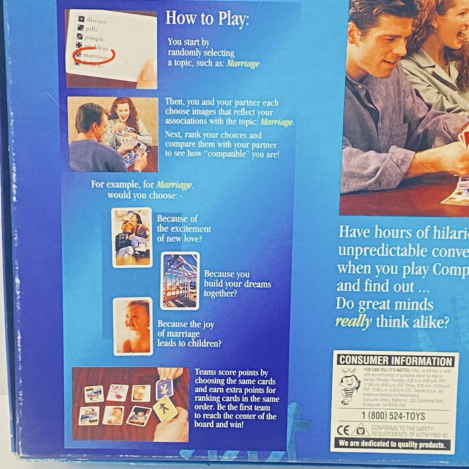 Compatibility Family Board Game Mattel Age 12 and Up 3-6 Players COMPLETE
