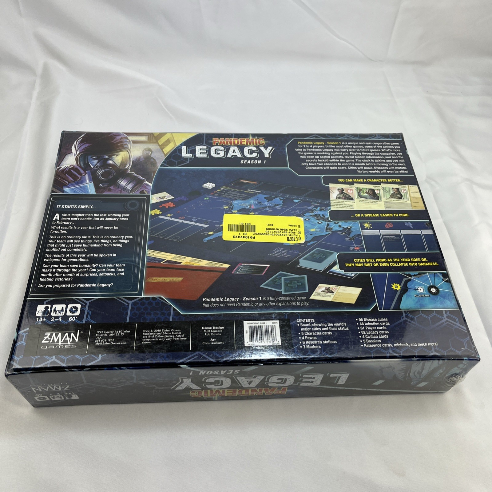 Pandemic Legacy: Season 1 Z-Man Games Board Game – NEW, FACTORY SEALED