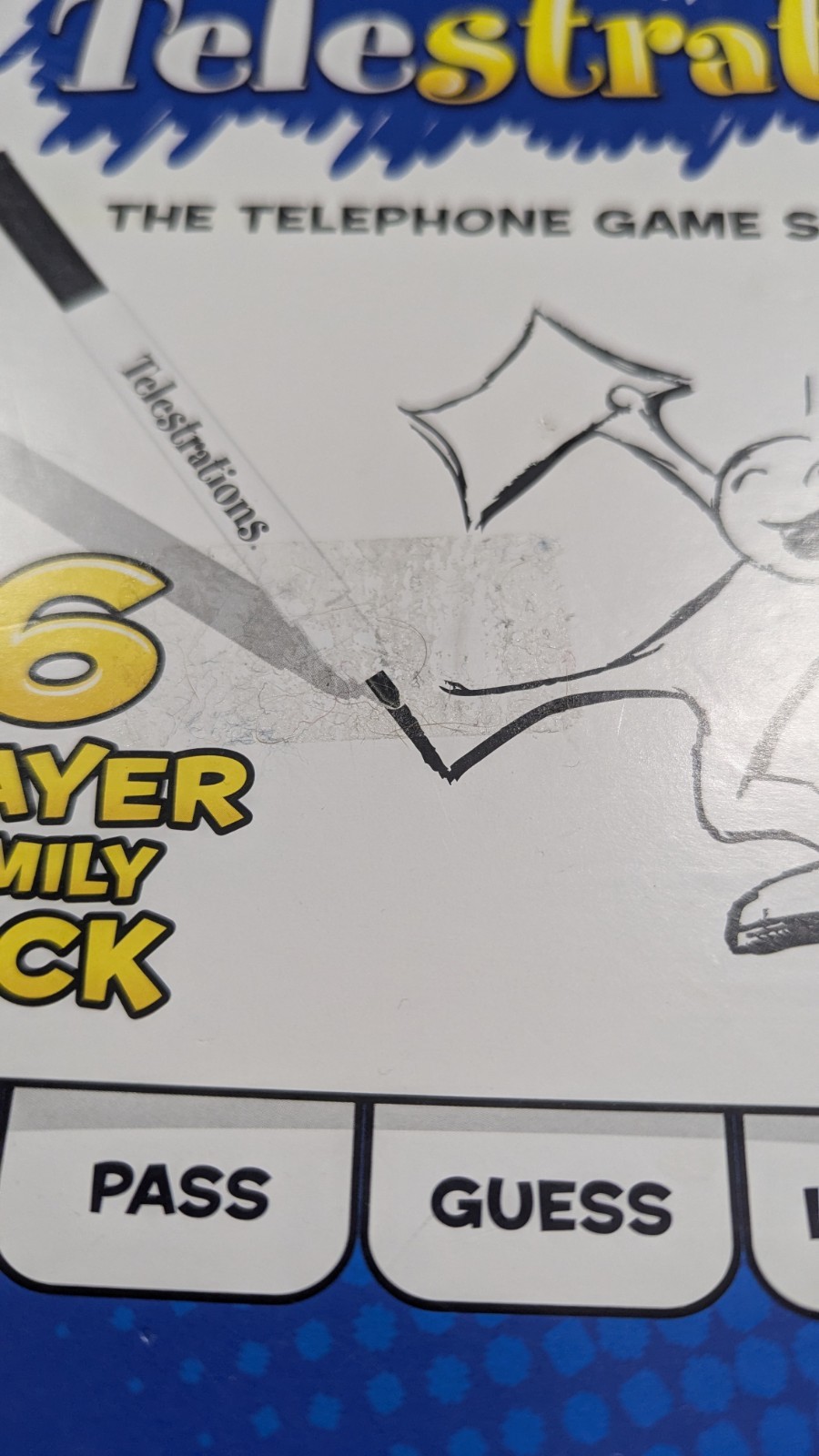 Telestrations USAopoly 2021 Telephone Game Sketched Out 4-6 Players Complete