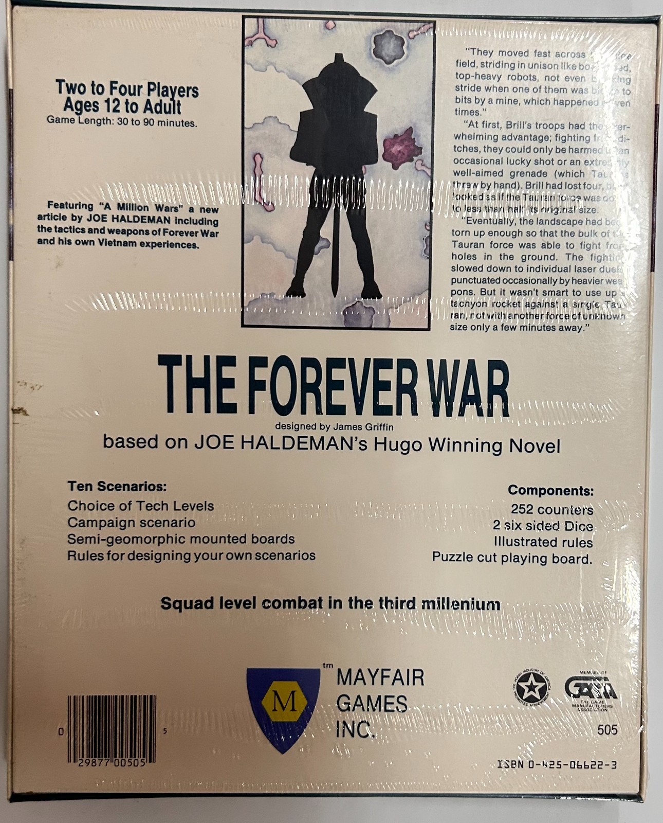 The Forever War Vintage Mayfair Board Game Joe Haldeman Sci Fi