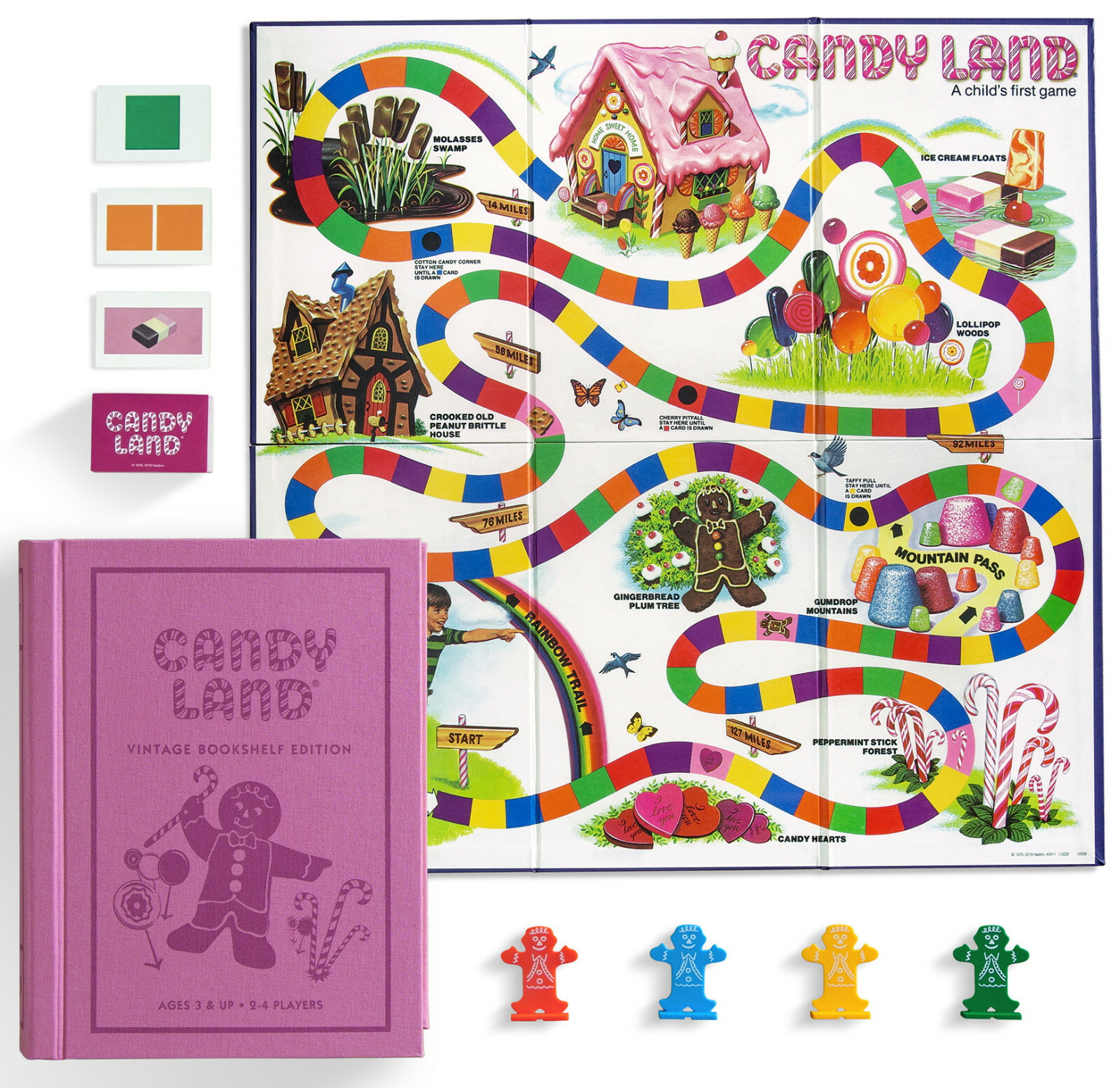 Candy Land Vintage Bookshelf Edition Deluxe Linen Book Board Game New