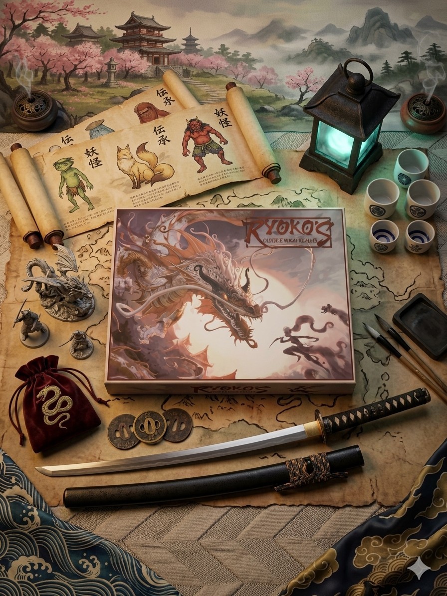 Ryokos Guide To The Yokai Realms Board Game Factory Sealed