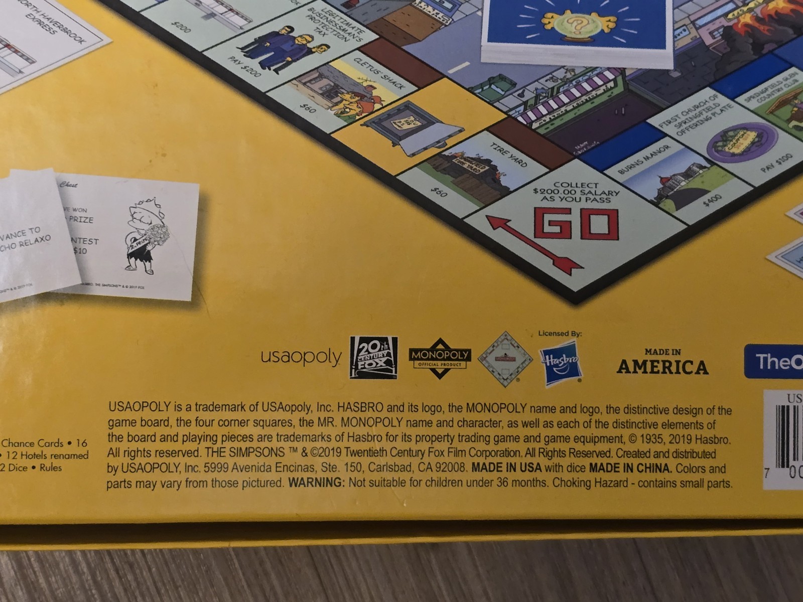 The SIMPSONS Monopoly “Welcome To Springfield” Board Game Nice Clean Complete
