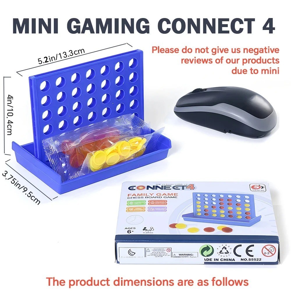 Four in a Row Connect Game Board Family Kids Educational Strategy Toy Classic