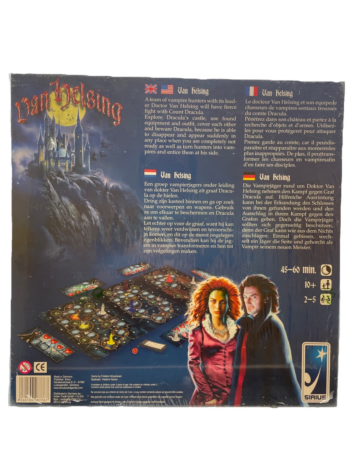 Van Helsing Board Game by Frederic Moyersoen SEALED SIRIUS GAMES New Ships Free