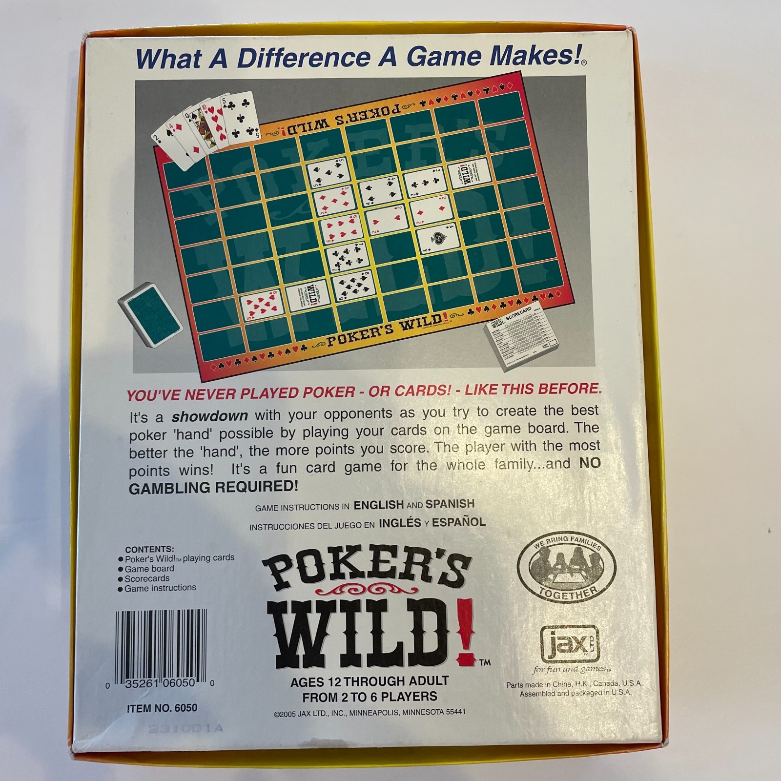 Pokers Wild Family Game Jax Ltd Card Board Game Complete Great Condition