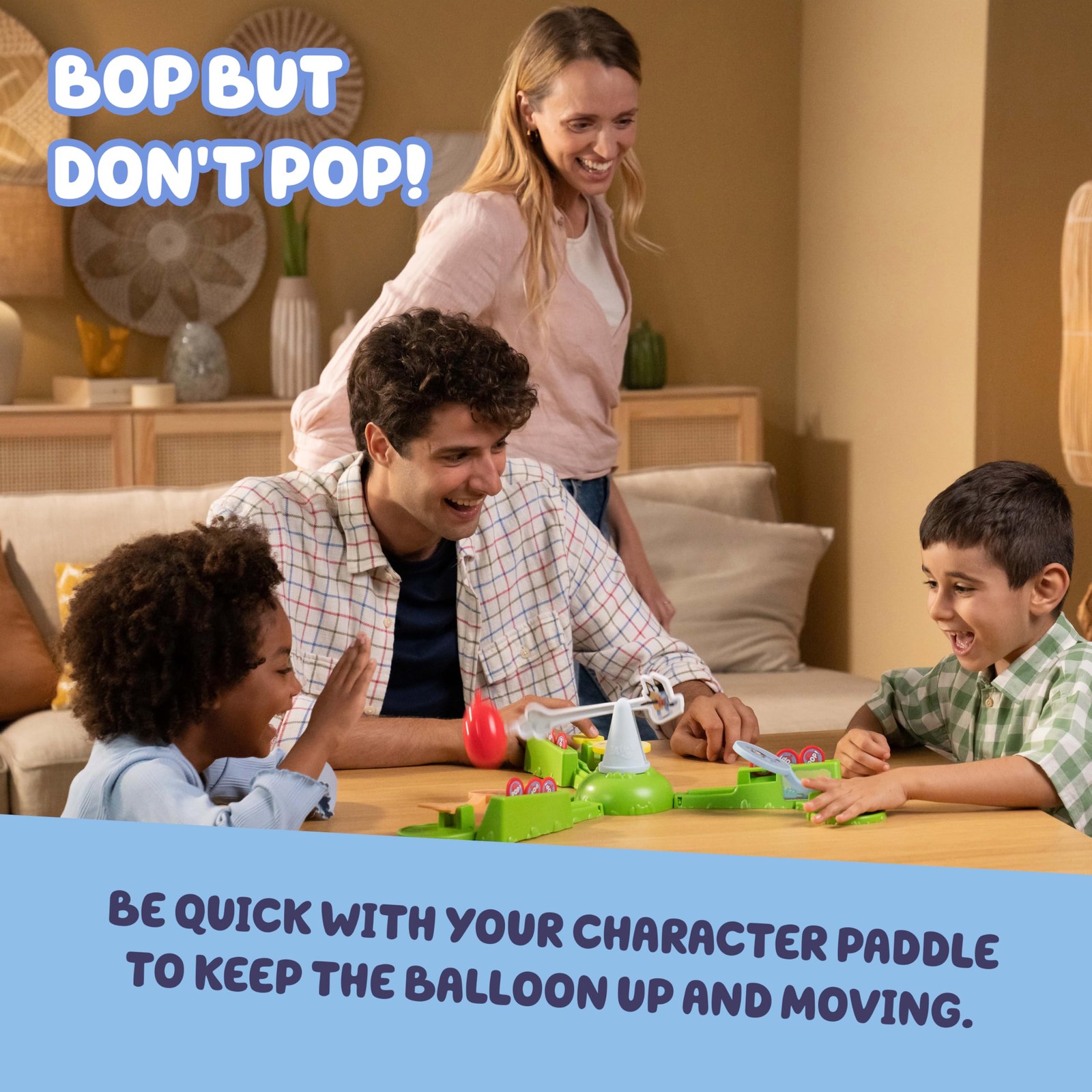 Bluey Keepy Uppy Game Motorized Balloon Tabletop Fun for Kids Family Game Night