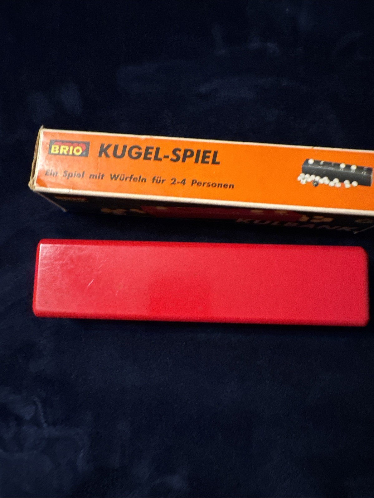 Vintage BRIO KULBANK DICE GAME KUGEL-SPIEL Game with Box NO DICE/BALLS- Sweden