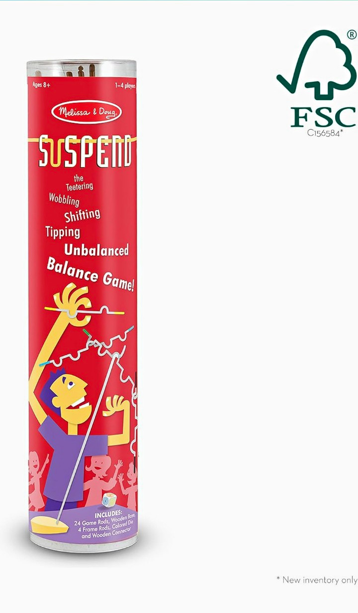 Melissa & Doug Suspend Balance Strategy Game, 1-4 Players, Ages 8+