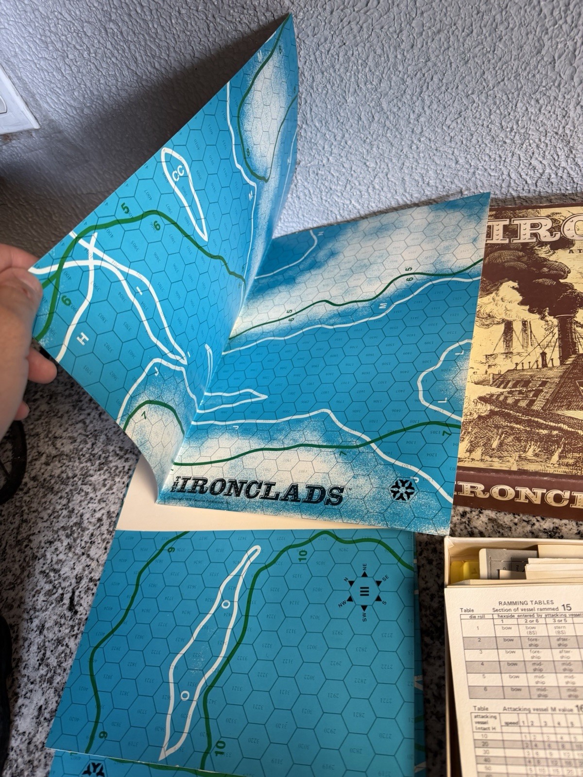 The Ironclads Board Game Naval Civil War Combat 1861 1865 SOME Unpunched Counter