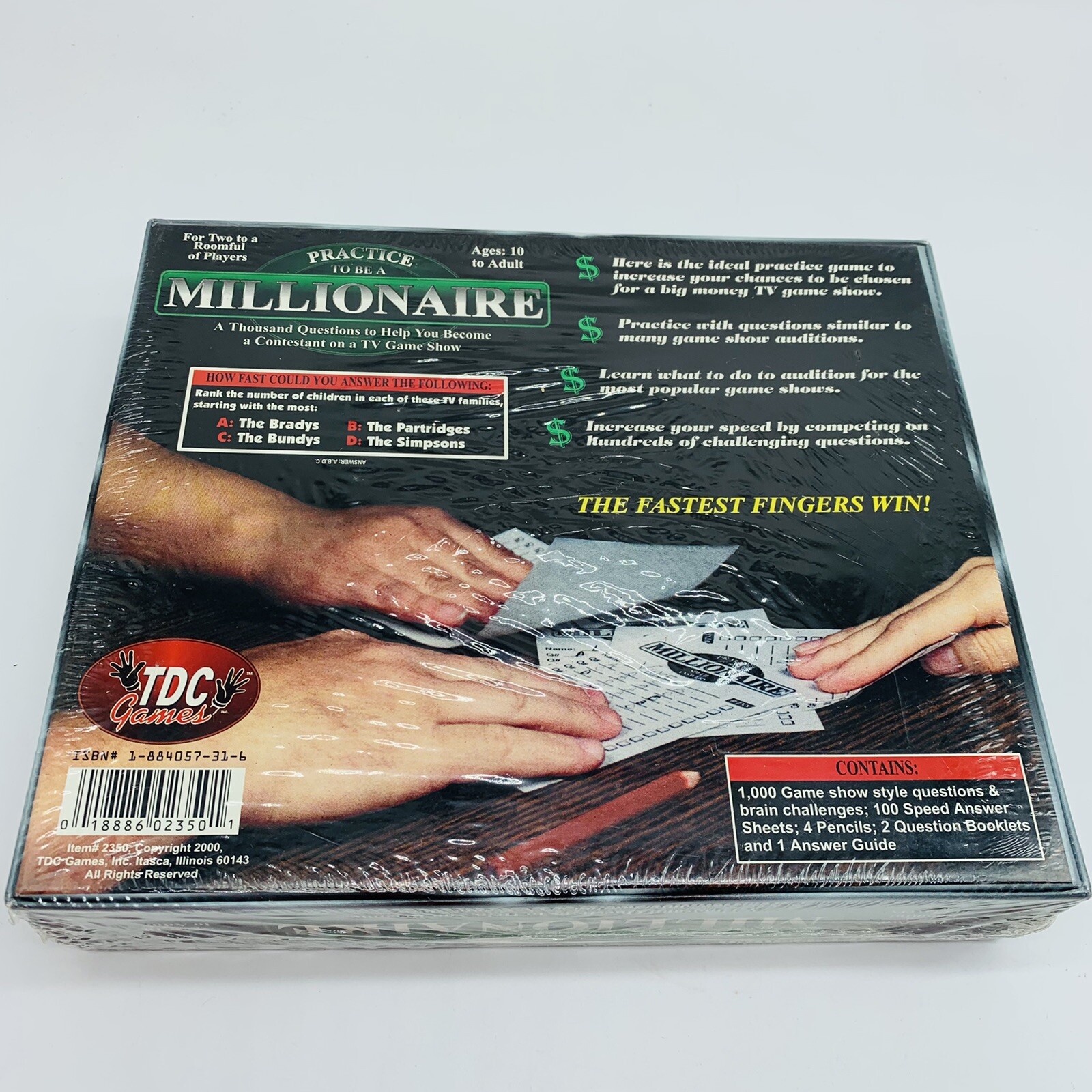 Practice to be a MILLIONAIRE, Strike it Rich on a TV Game Show, 1000 Questions