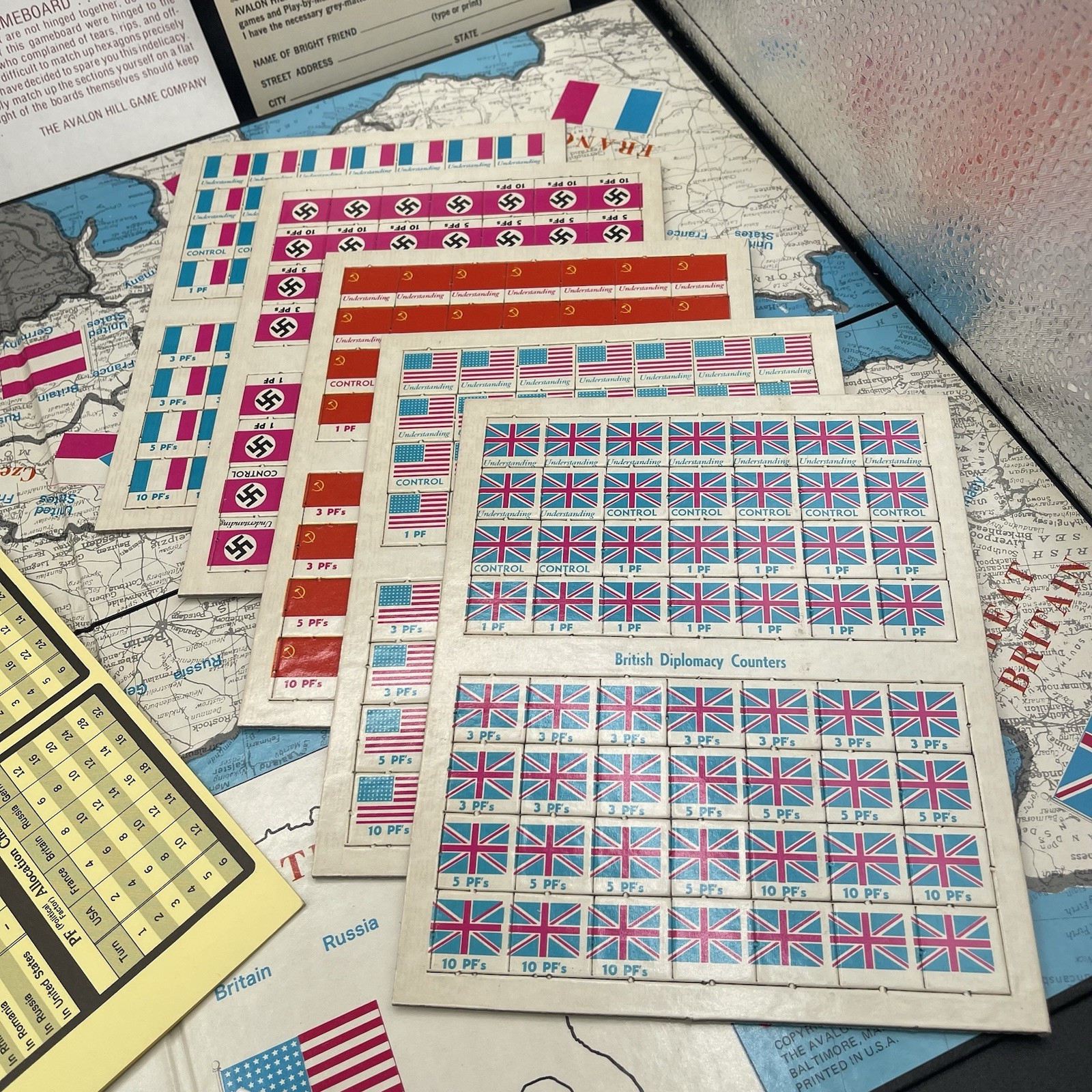 Origins of World War II 2 – 1971 Board Game (Unpunched)