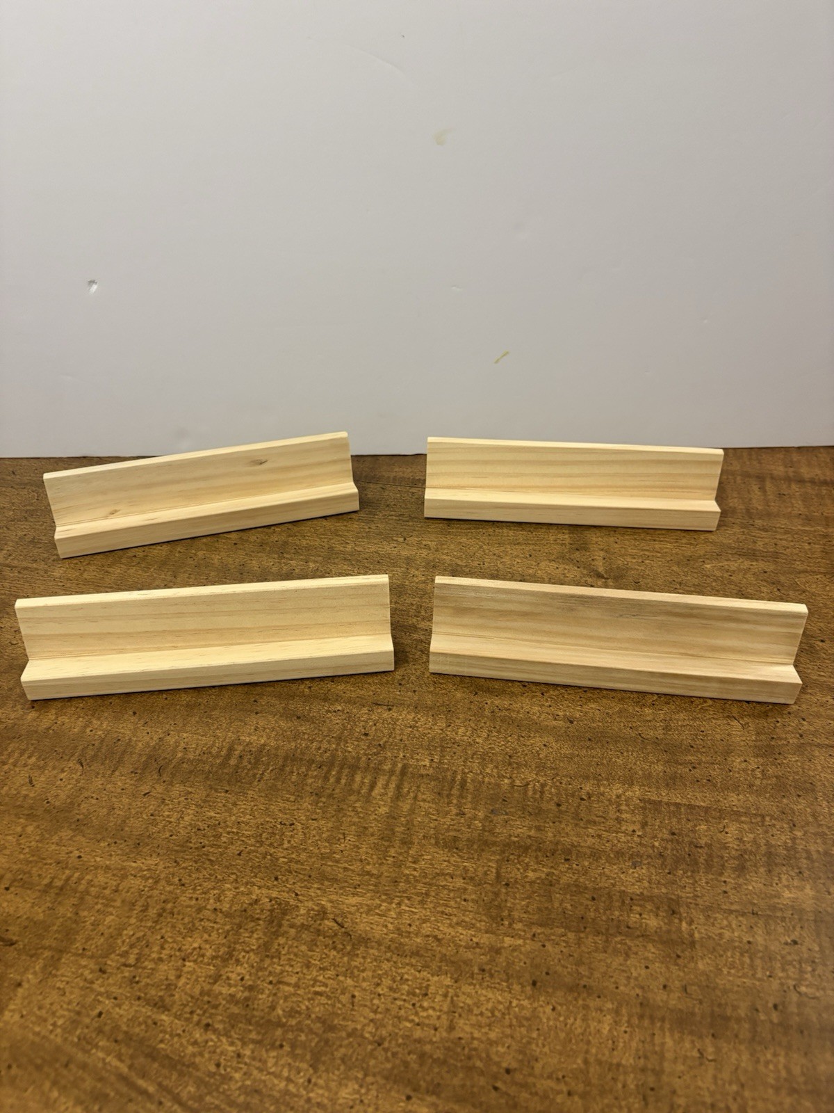 Wooden Domino Trays Set of 4 Wood Domino Racks Holders Tiles 8” Cl