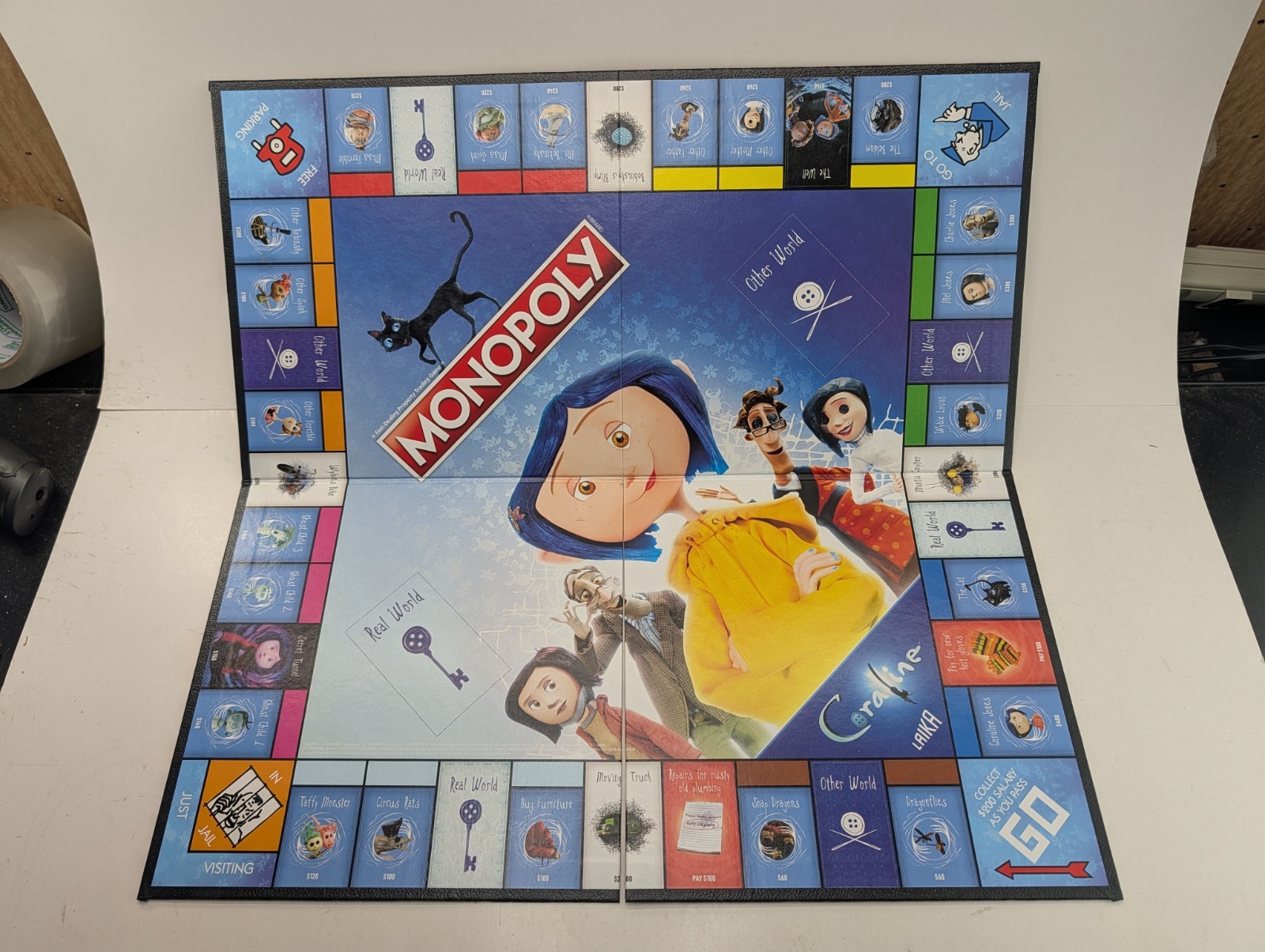 Monopoly Board Game Coraline – Near Complete 97% Missing 2 Token 2 Chance 5 Tent