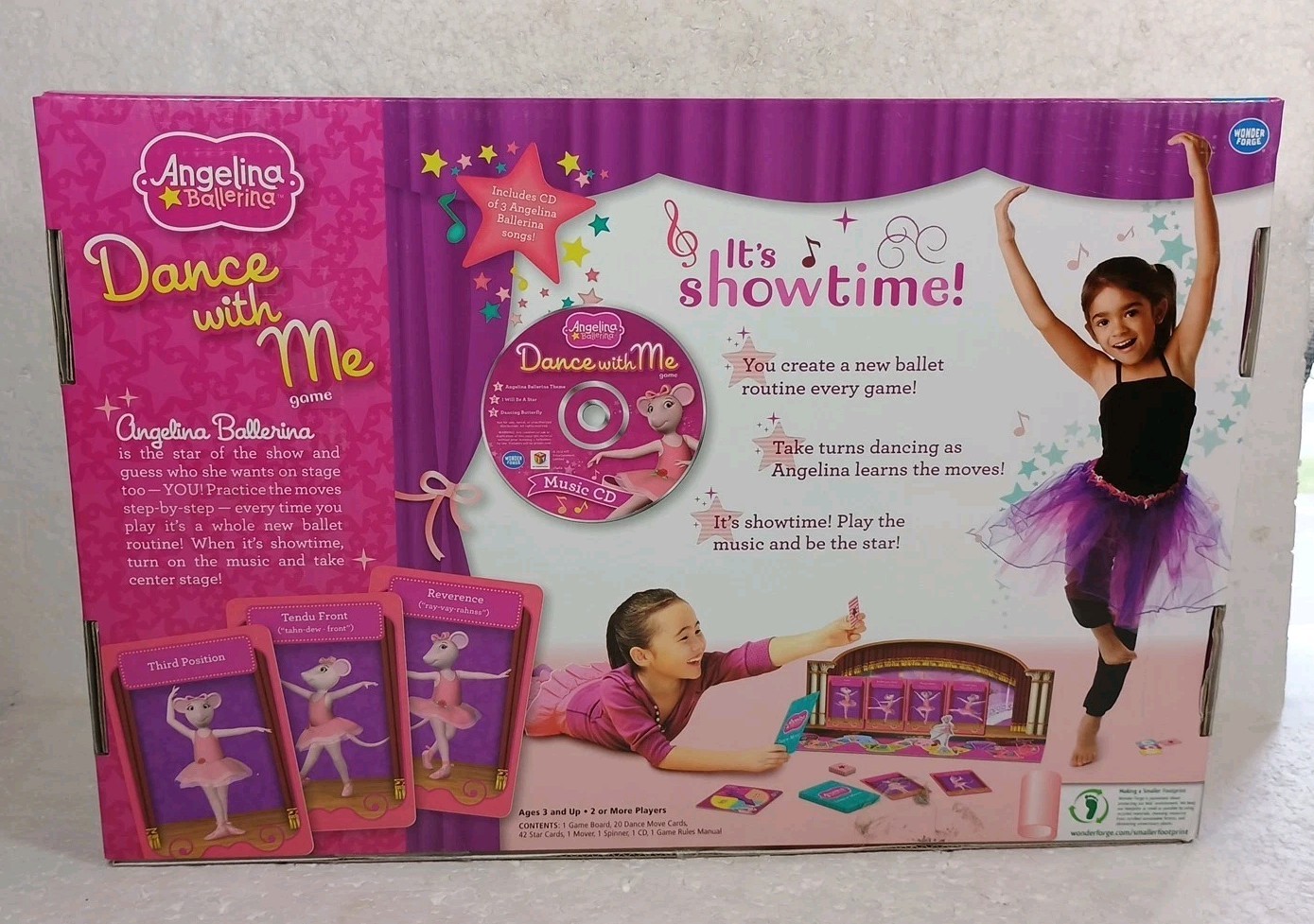 Angelina Ballerina Dance With Me Game Age 3+ Bonus CD Included 100% Complete