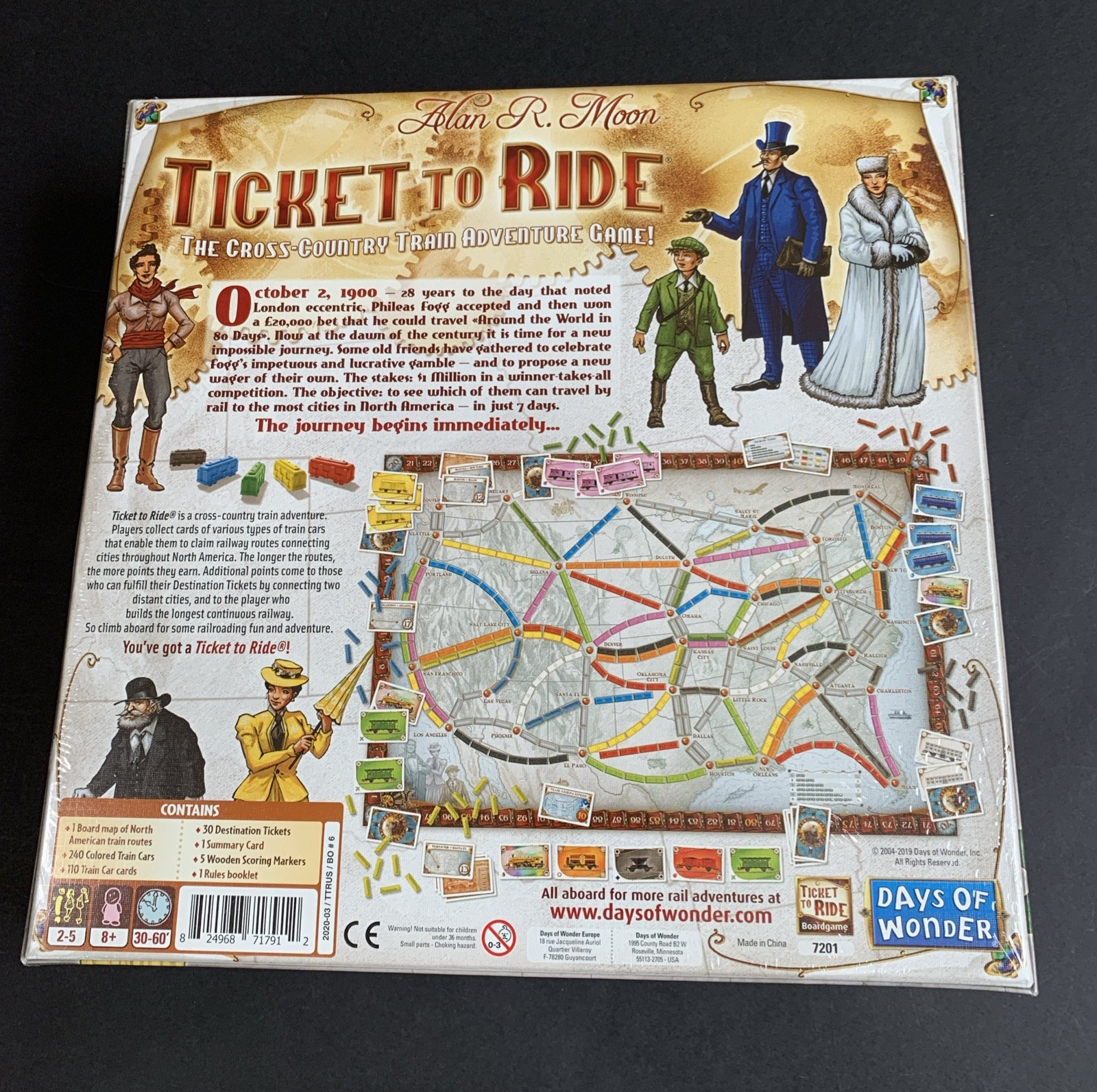 New SEALED Ticket To Ride by Alan R. Moon by Days of Wonder Board Game
