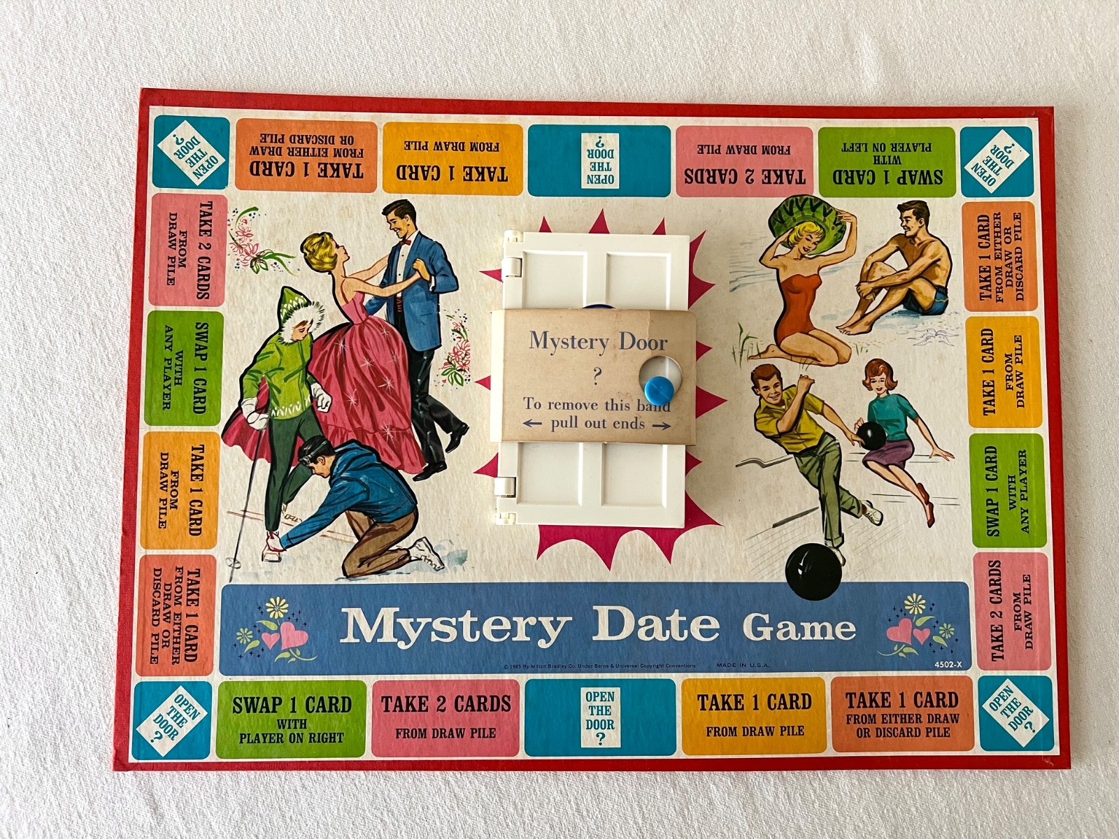 Vintage 1965 Mystery Date Game By Milton Bradley Complete Unused Cards W/Box