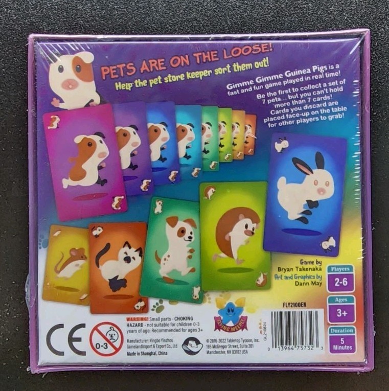 Gimme Gimme Guinea Pigs Game Bryan Takenaka SEALED