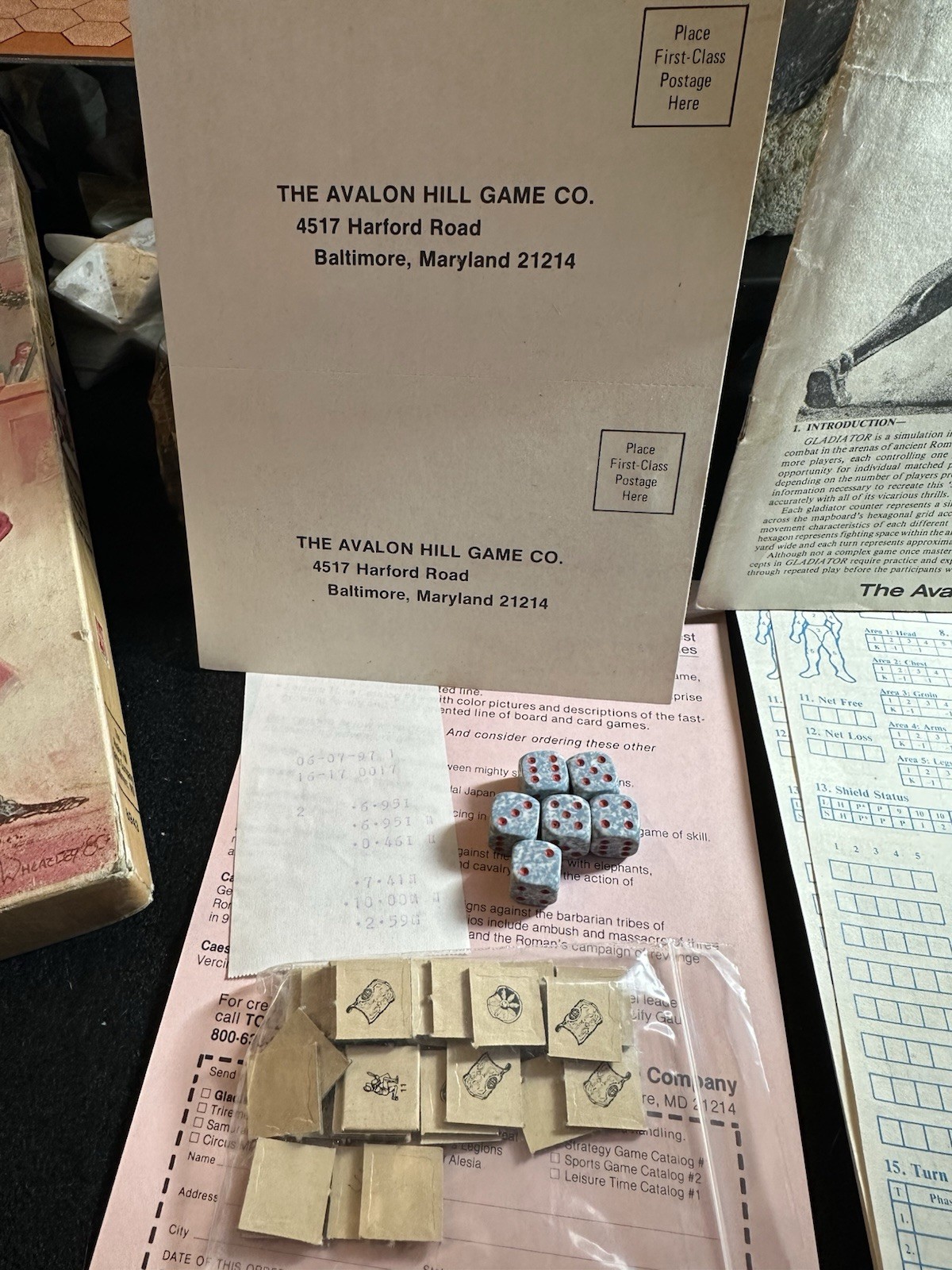 Gladiator Board Game Circa 1997 From The Avalon Hill Game Company