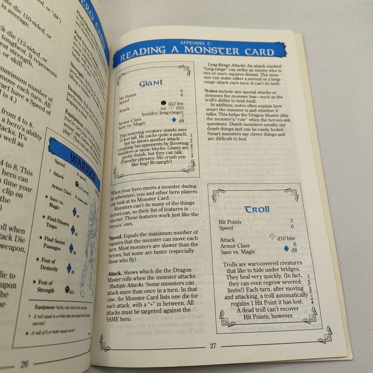 1993 Dragon Strike Board Game Replacement Instruction Manual Booklet Part Only