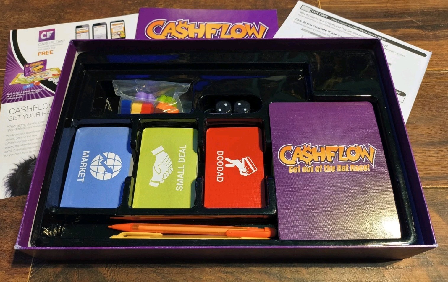 Rich Dad Cashflow 2020 Educational Learning Board Game for 2–6 Players – Purple