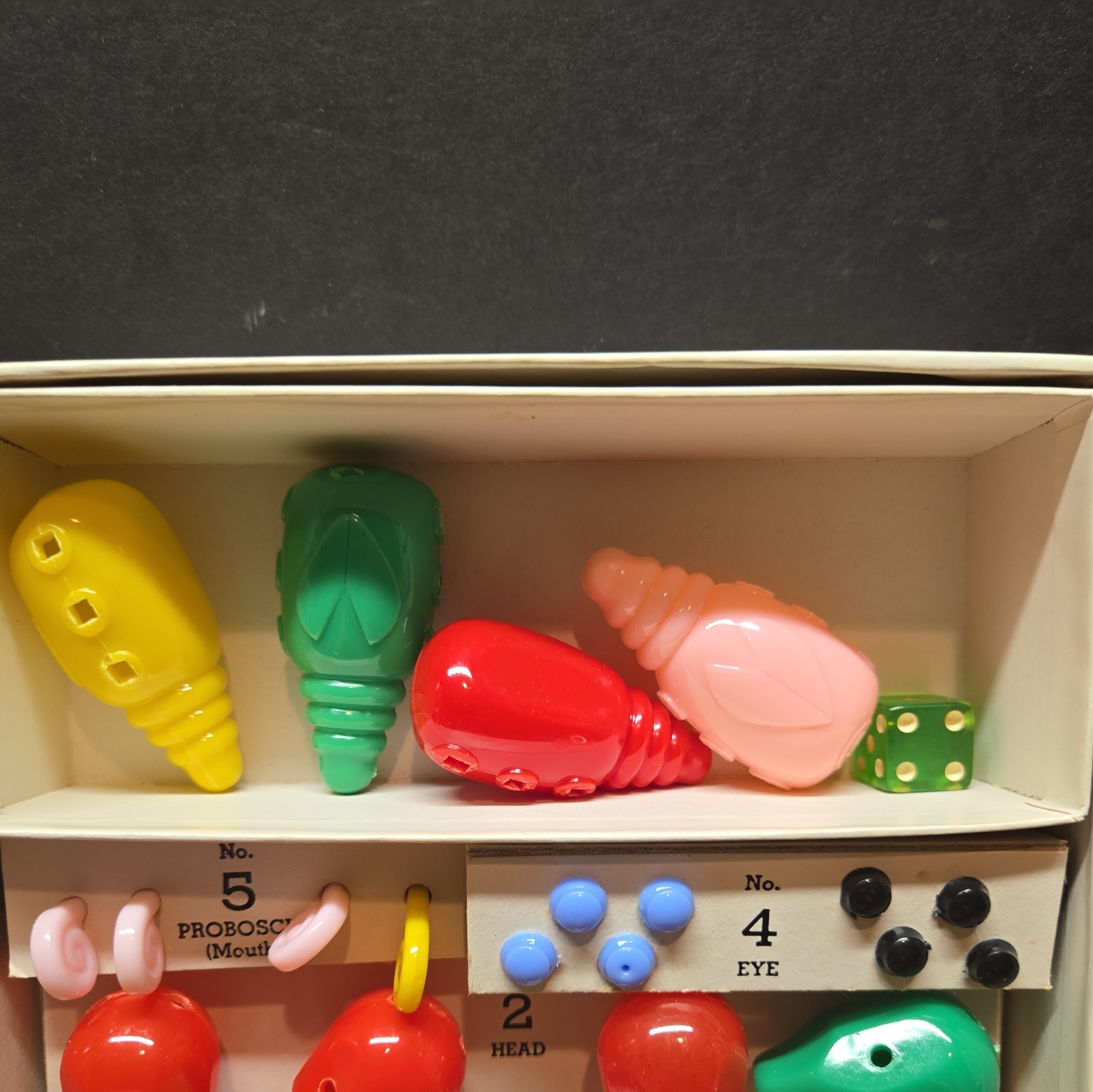 Vintage 1966 Schaper Build A COOTIE Bug Game Complete Nice Box