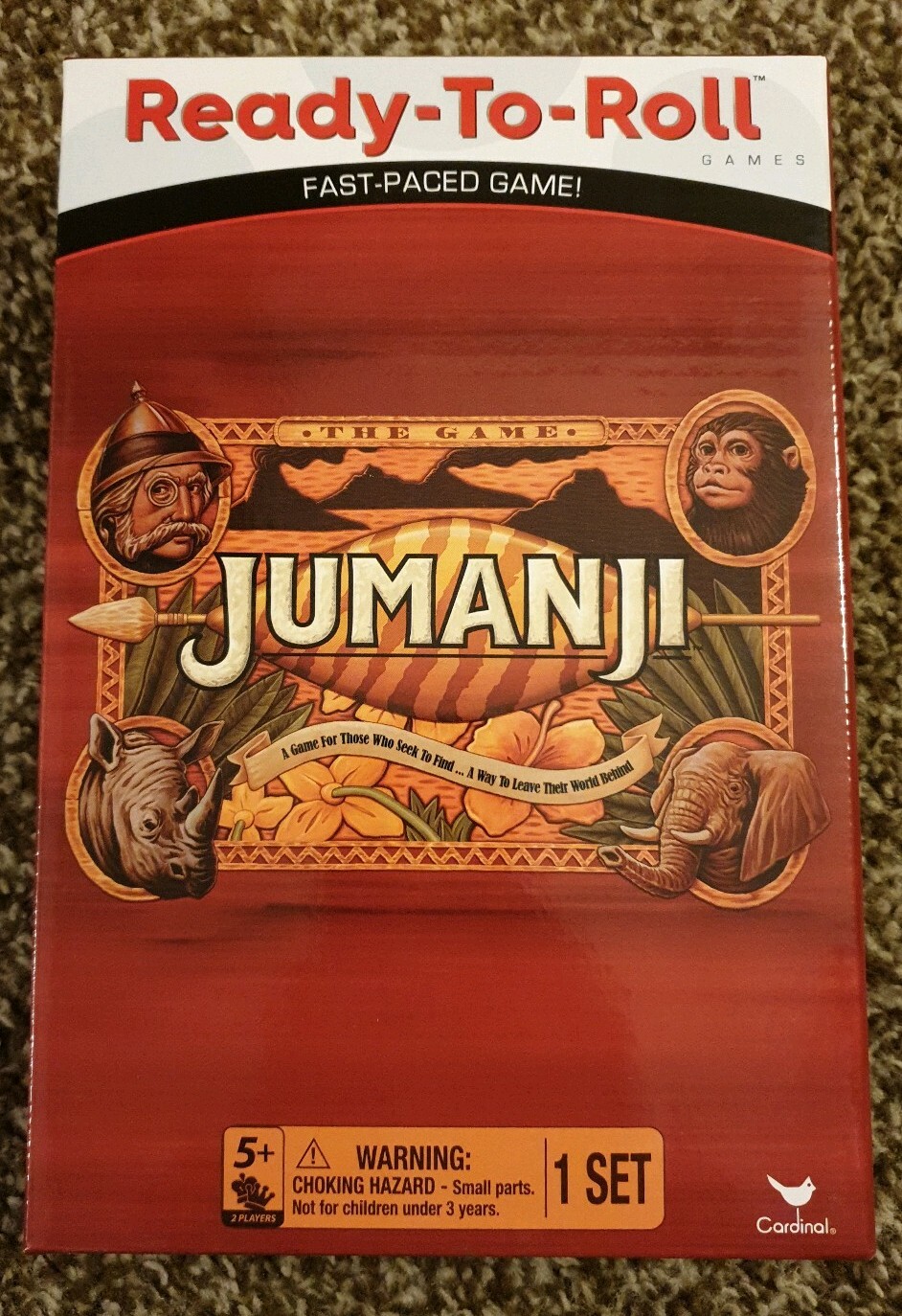 New Jumanji – Ready-to-roll – Fast paced game ! – by Cardinal ( Travel size )