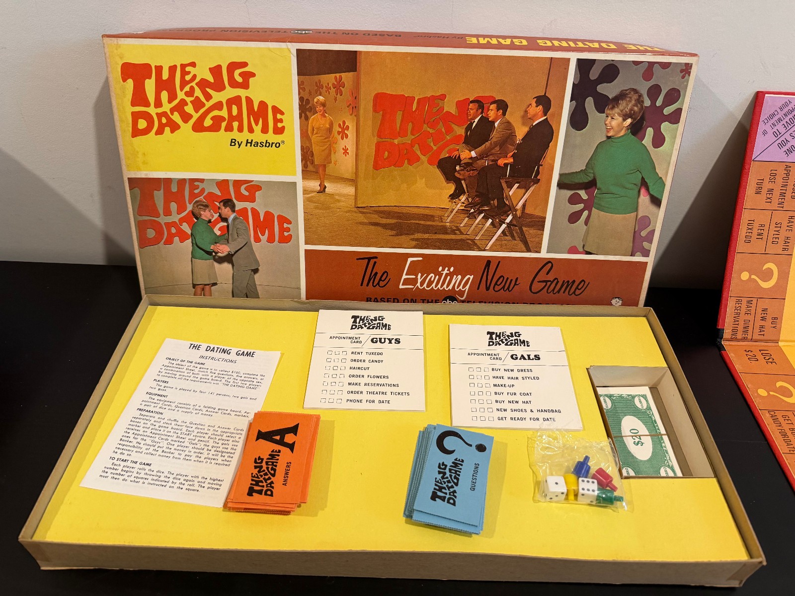 Vintage 1967 The Dating Game by Hasbro board game