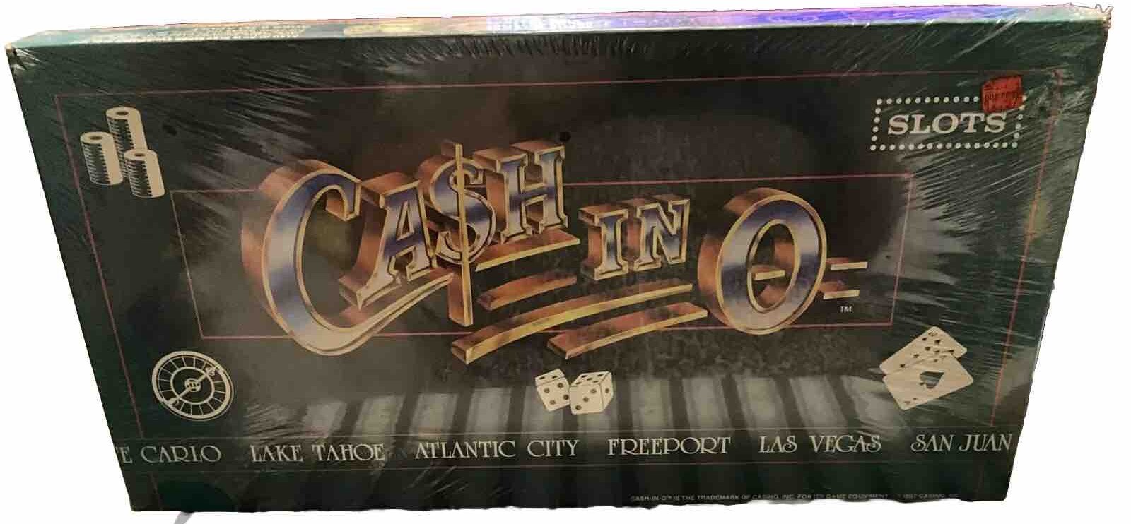 Ca$h In O Slots Board Game 1987 New Sealed 8 & UP FAST PACE GAME SLOTS, VINTAGE