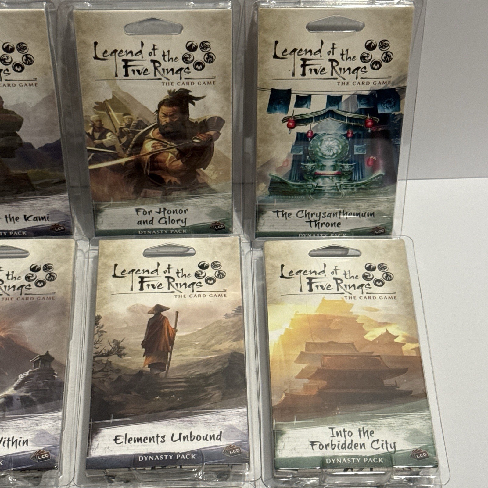 Legend of the Five Rings LCG Core w/ 2 Clan and 10 Dynasty Decks – Complete