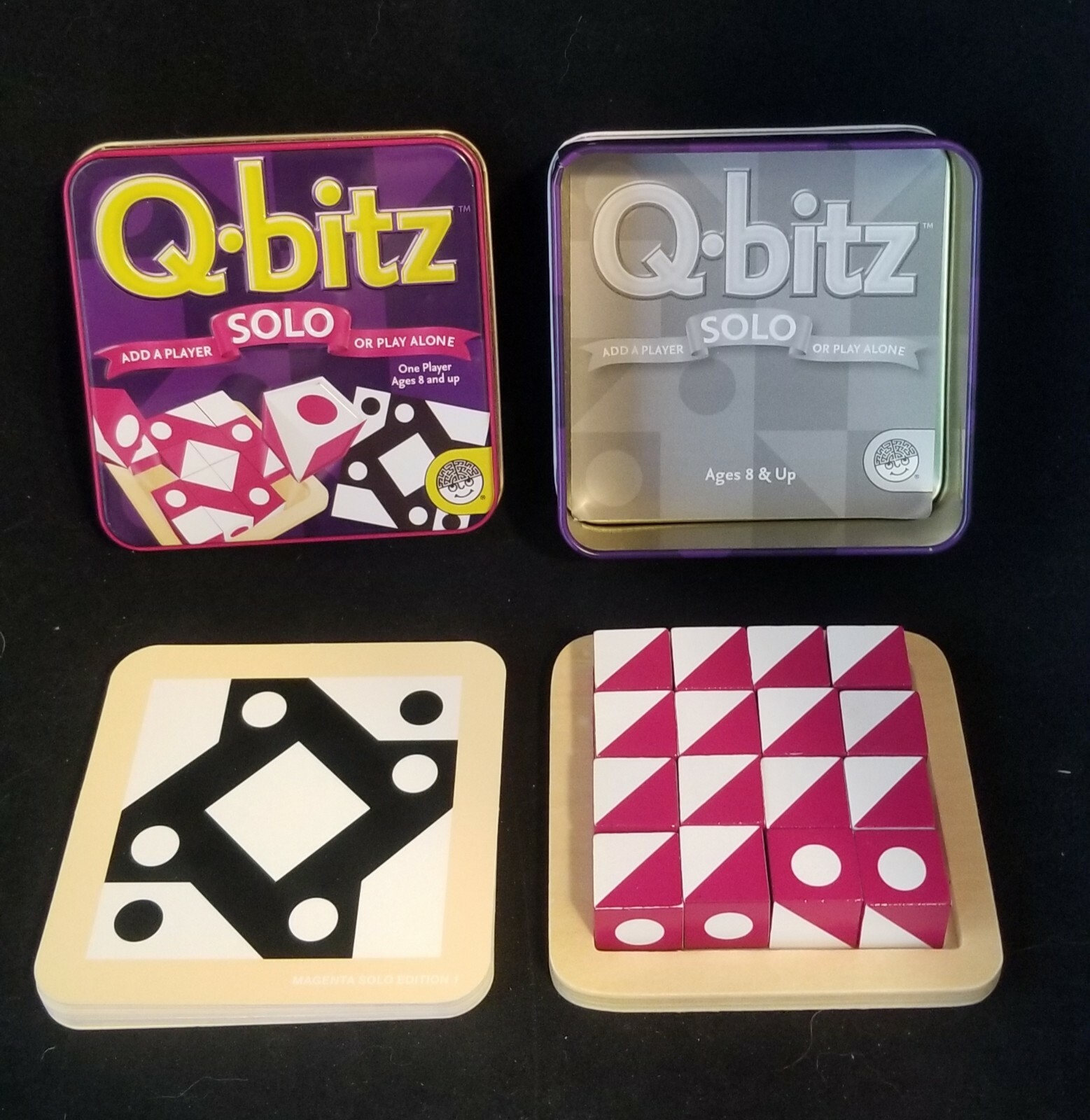 Q-Bitz Solo Game Magenta Edition Visual Dexterity. Cubed.